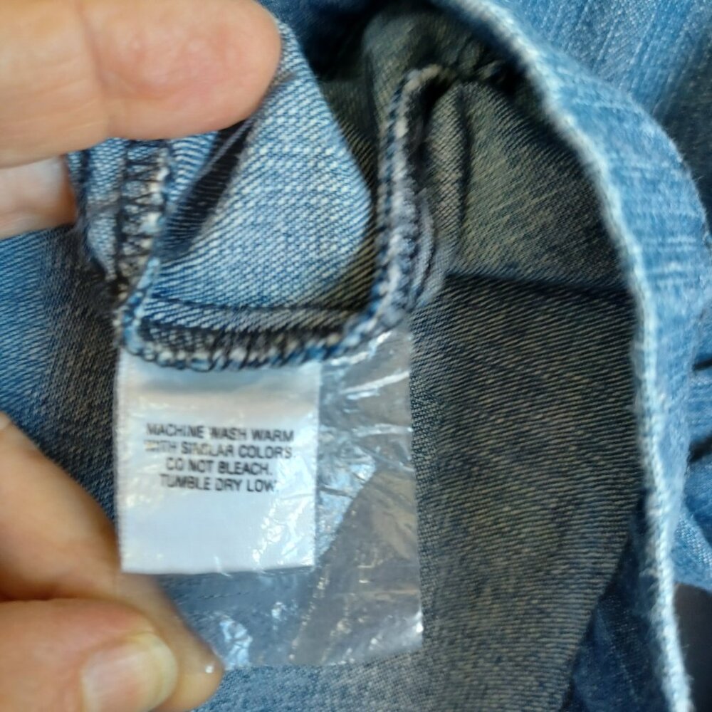 Classic Elements Denim Jacket Embroidered Barn Ch… - image 8